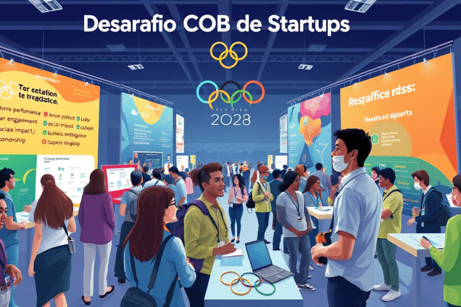 Imagem representativa do Desafio COB de Startups focado em inovações para o ecossistema olímpico.
