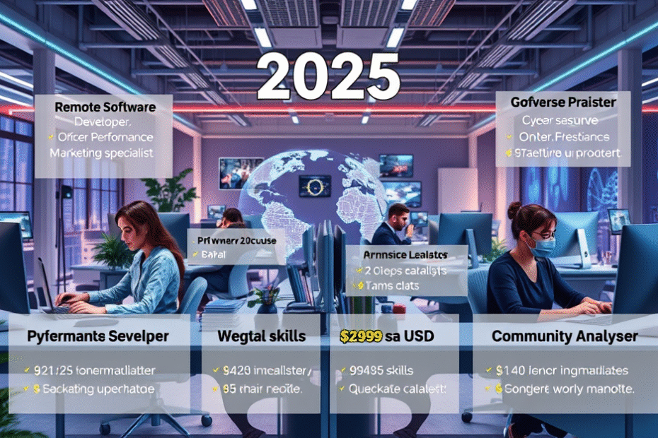 Profissões em tecnologia e marketing digital com altos ganhos em dólar para 2025.