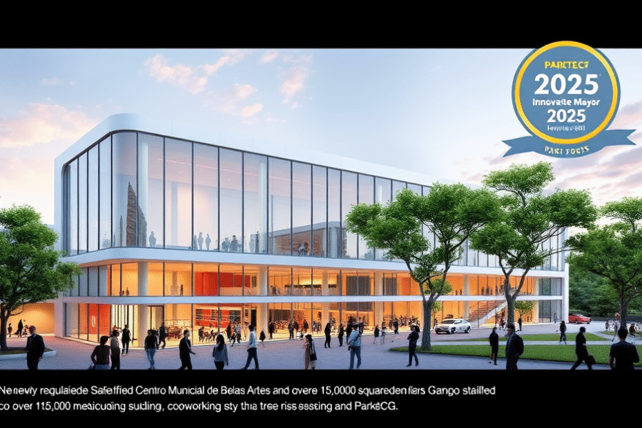 Requalificação do Centro Municipal de Belas Artes com investimento para o Parque Tecnológico, incluindo estúdios e áreas de coworking.