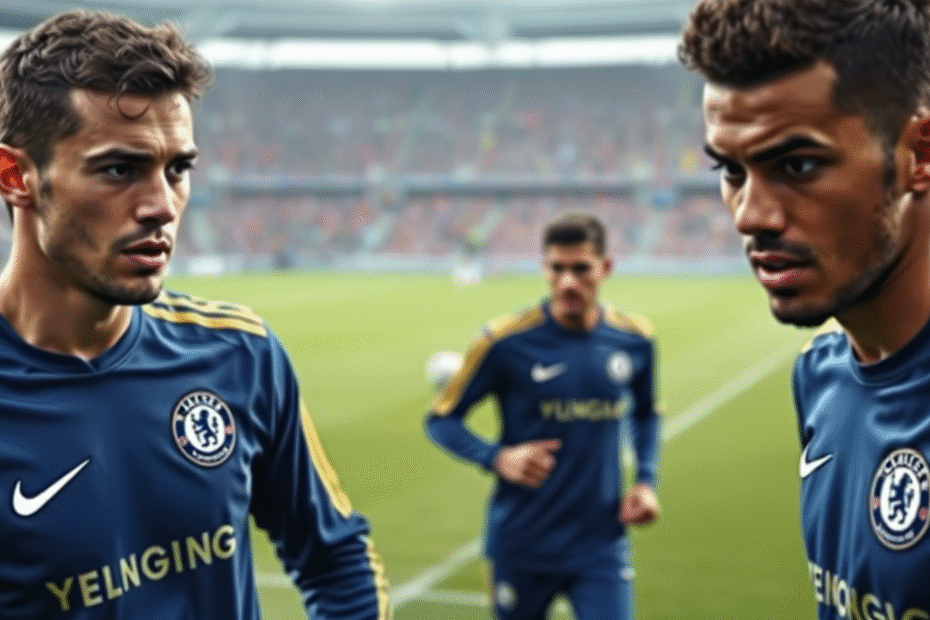 Marc Cucurella e Reece James do Chelsea se preparam para o jogo contra o Palmeiras nas quartas de final do Mundial de Clubes.