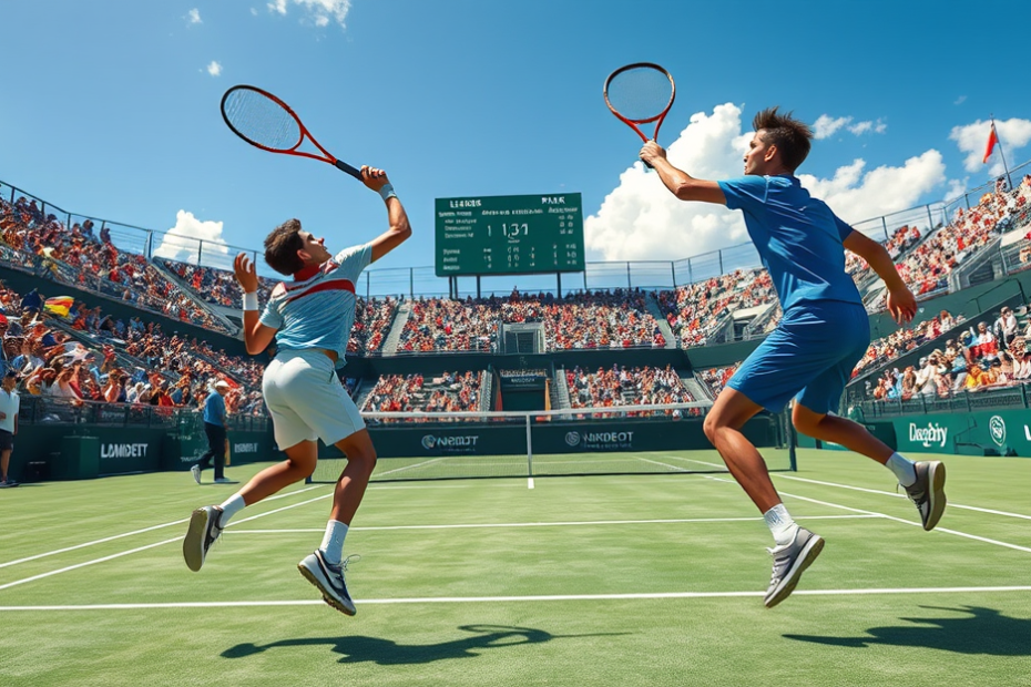Carlos Alcaraz e João Fonseca durante a partida exibicional no Miami Invitational, com destaque para o supertiebreak emocionante.
