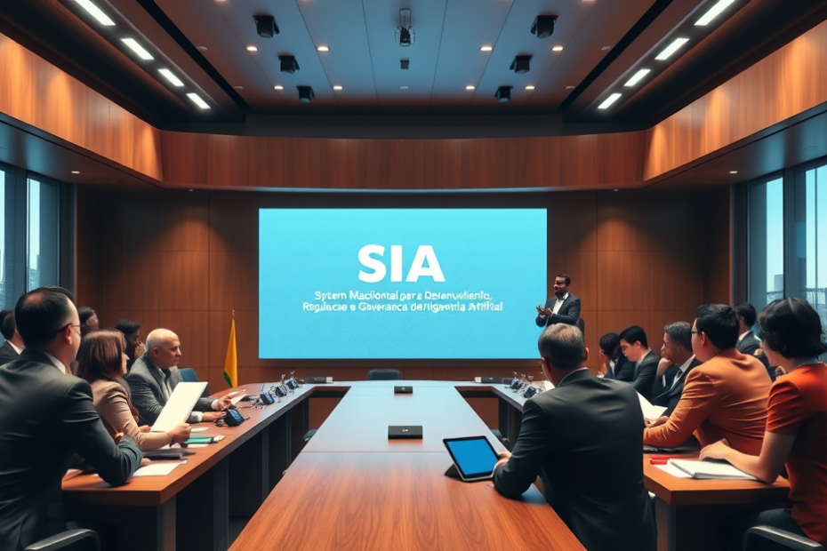 Imagem ilustrativa do projeto de lei sobre o Sistema Nacional para Desenvolvimento, Regulação e Governança de Inteligência Artificial