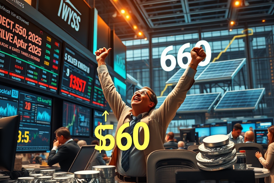 Imagem representando a alta história do preço da prata, simbolizando a demanda crescente e os desafios da oferta.