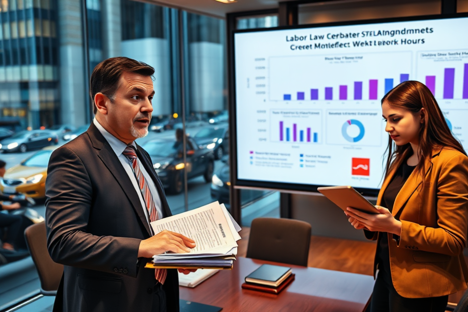 Imagem representativa das transformações no Direito do Trabalho em 2025, destacando pejotização e uberização.