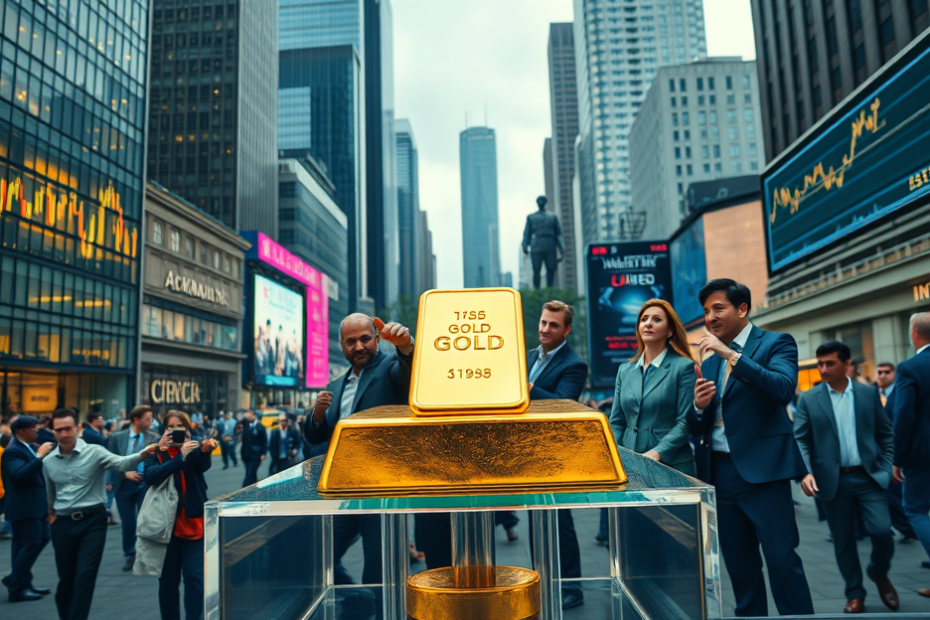 Gráfico mostrando a valorização do ouro em meio a tensões geopolíticas e incertezas econômicas.