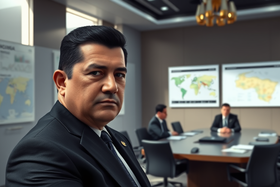 Gustavo González López, novo chefe da DGCIM, durante cerimônia de nomeação.