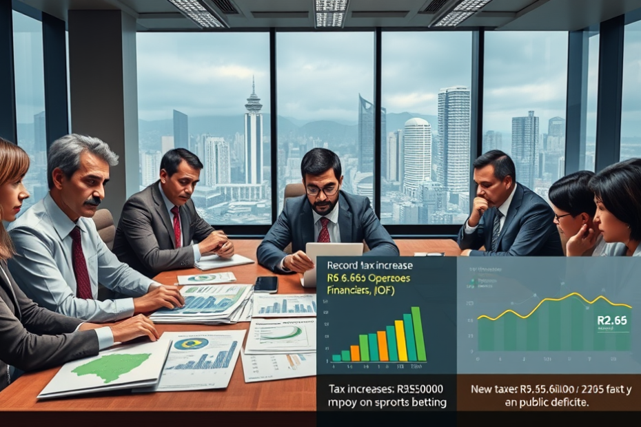 Gráfico mostrando o aumento da arrecadação federal no Brasil atingindo R$ 2,88 trilhões, refletindo as mudanças tributárias e o crescimento da economia.