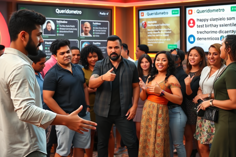 Participantes do programa se envolvendo em momentos de respeito e emoção durante o Dia de Paredão.