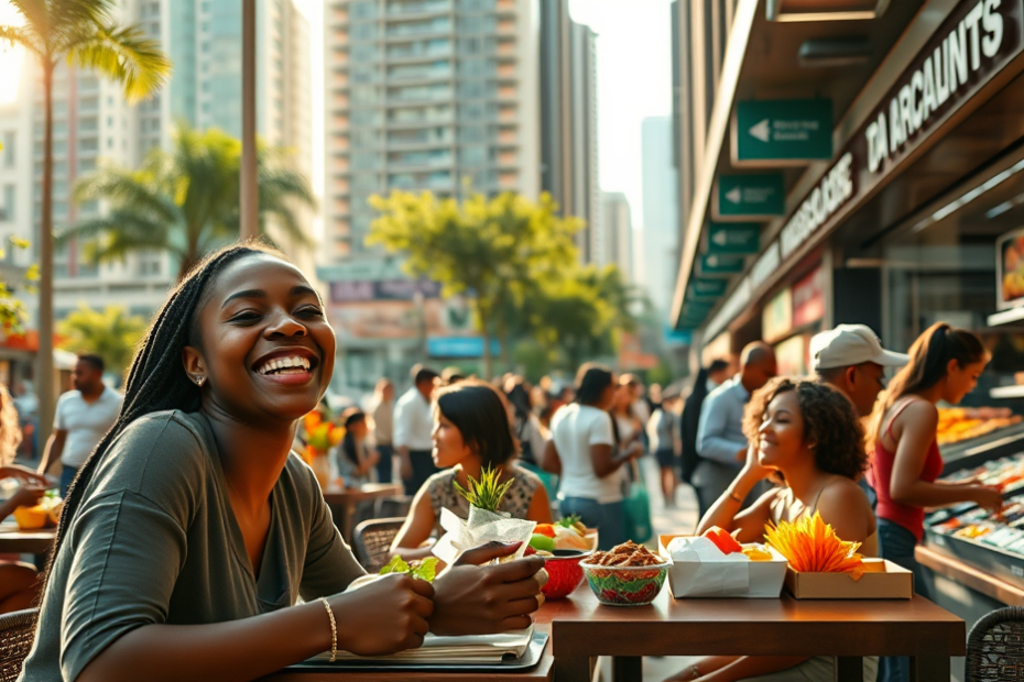 Ilustração sobre as novas diretrizes do vale-alimentação e vale-refeição, destacando as mudanças que impactam a economia e a segurança alimentar dos trabalhadores.