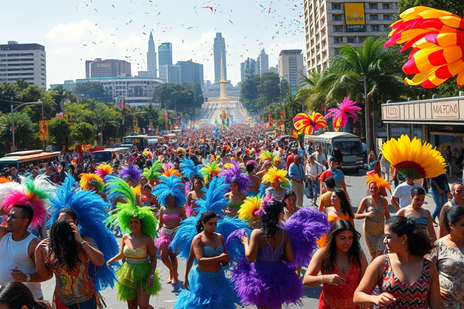 Carnaval de São Paulo atraindo foliões e movimentando a economia local, destacando blocos de rua e eventos icônicos.