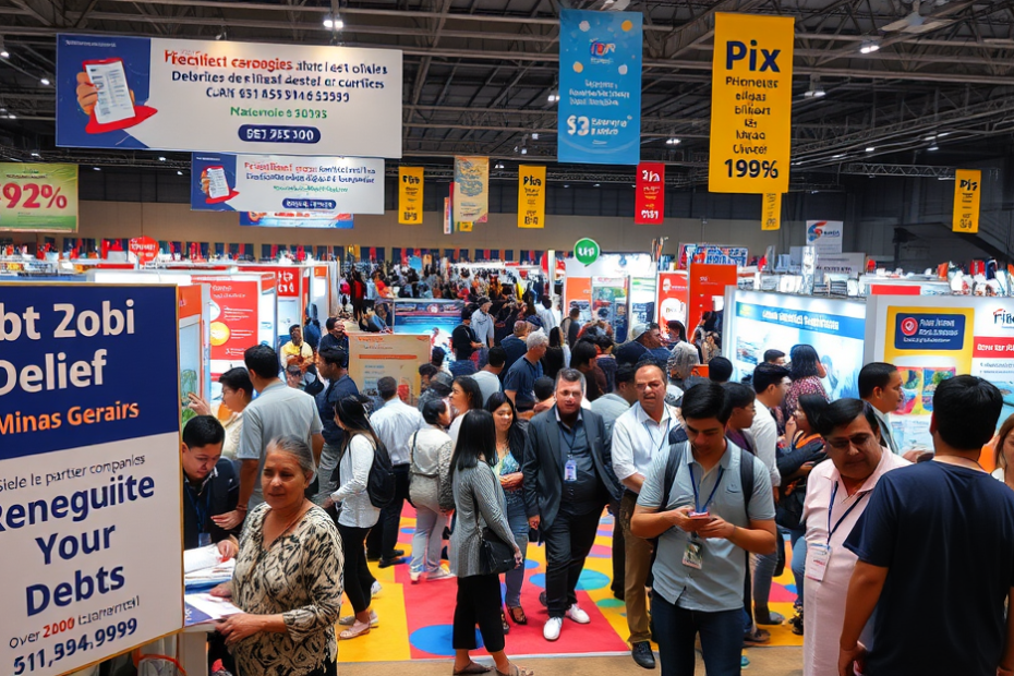 Imagem ilustrativa do Feirão Limpa Nome mostrando consumidores renegociando dívidas.