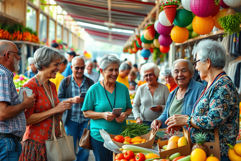 Imagem ilustrativa sobre a economia prateada e seu impacto no consumo entre a população acima de 50 anos.