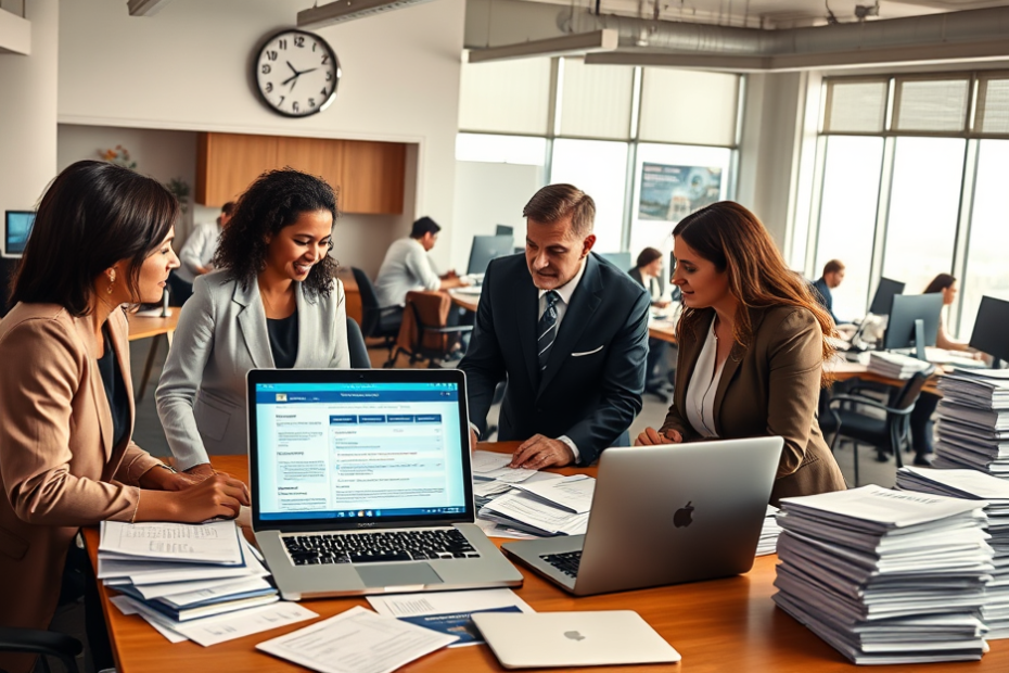 Imagem ilustrativa do processo de reembolso de tarifas ilegais pelo governo, com foco em empresas americanas que podem solicitar reembolso.