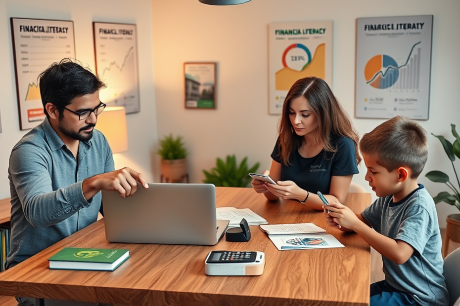 Imagem que ilustra a importância da Educação Financeira para famílias endividadas no Brasil.